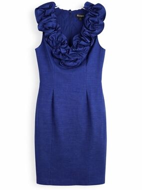 slim fit dress slacks Alex Evenings Women's Boat Neck Crepe Ball Gown - Navy main image 1